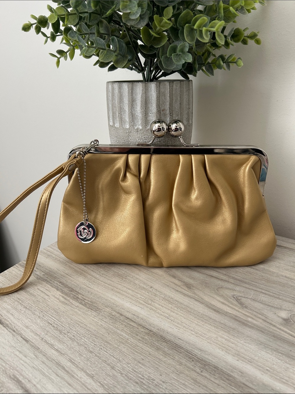 Gold Wristlet Clutch Bag - NWOT